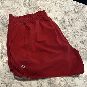 lululemon athletica Hotty hot Deep Red Athletic Shorts